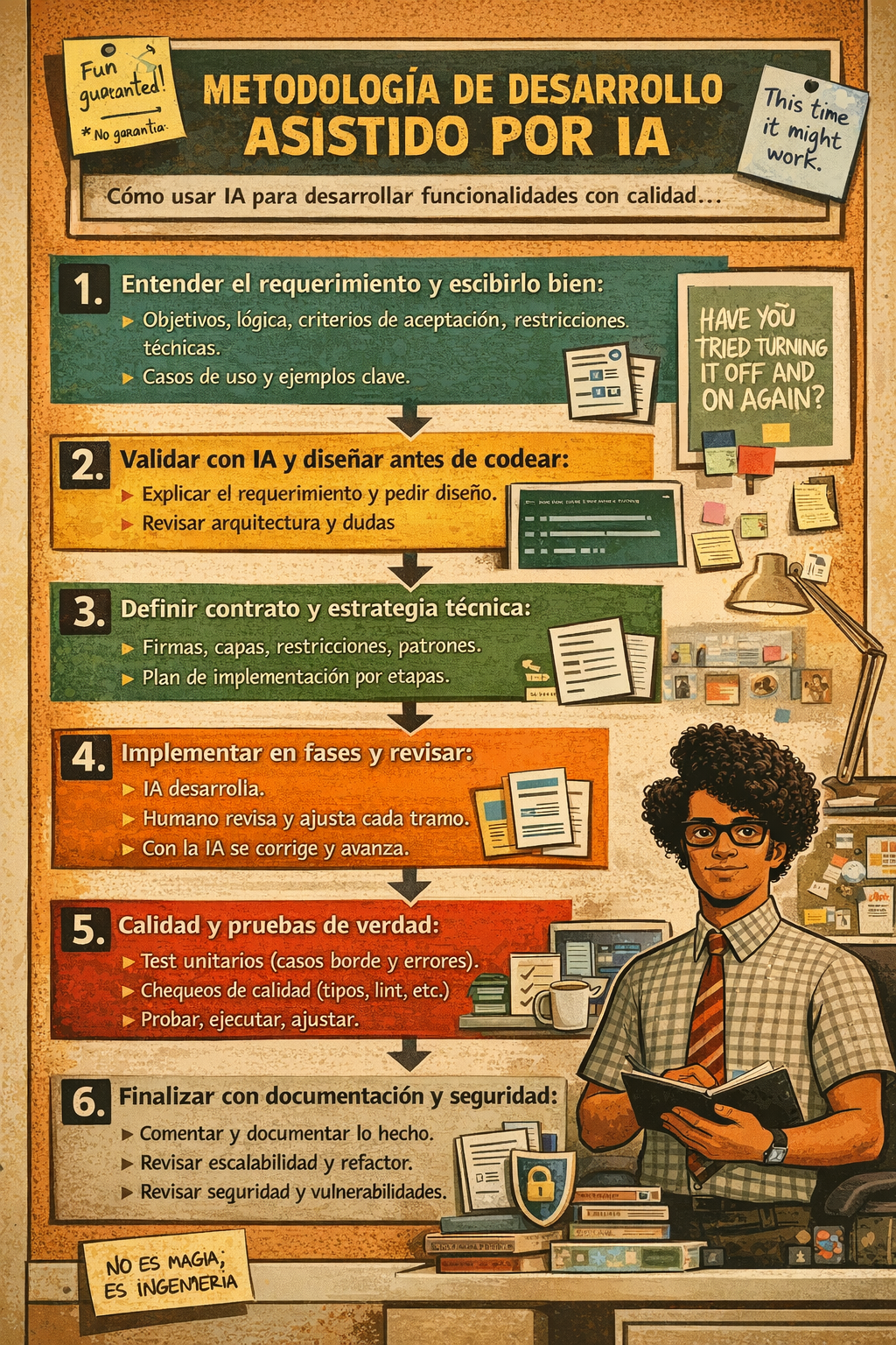 Metodología de Desarrollo Asistido por IA (o cómo no romper todo usando IA)